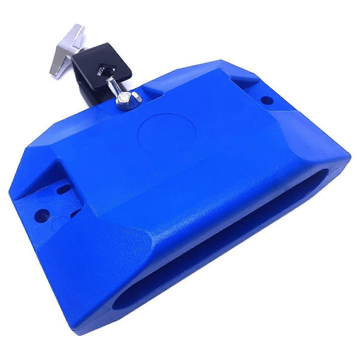 Jam Drum Block Musical Instrument Plastic with 3 Sided Mount Medium Pitch (Blue)