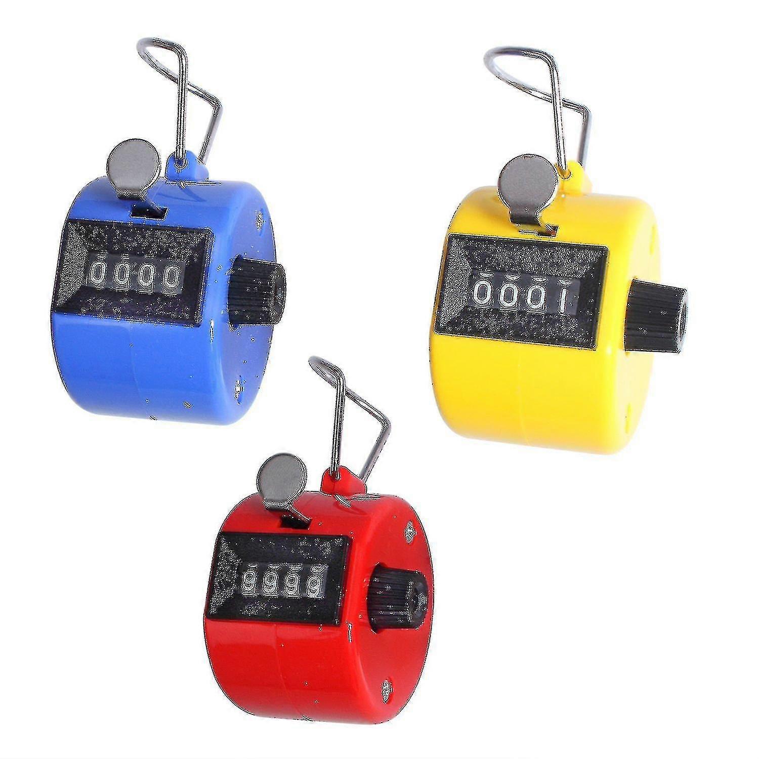 Manual Counter 4 Digit People Digital Mechanical Clicker Counter Lap Sports Trainer School Golf For Men Women Kids Indoor (3pcs)