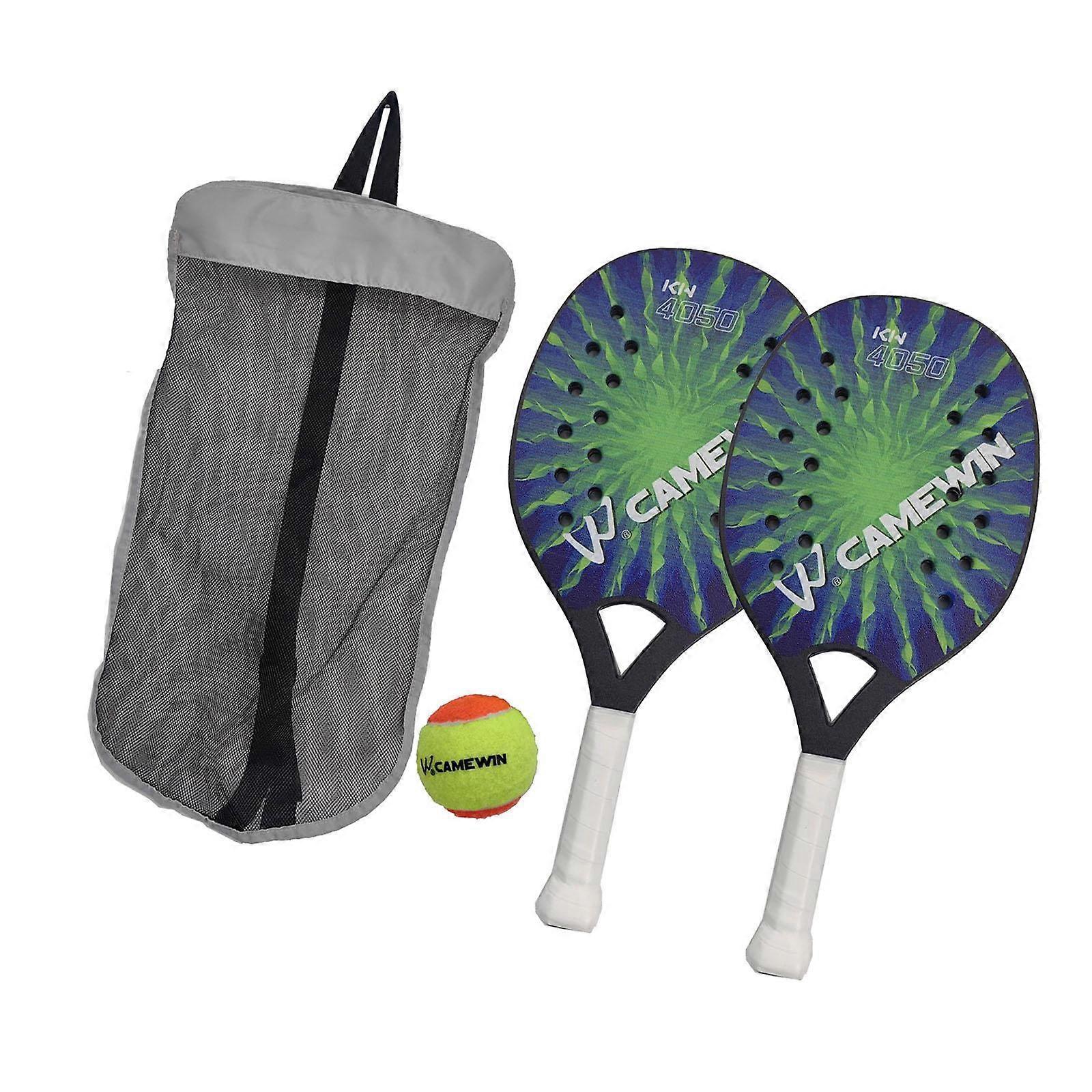 2xビーチテニスラケット裏庭の遊び場のビーチテニスラケット屋外ブルーグリーン