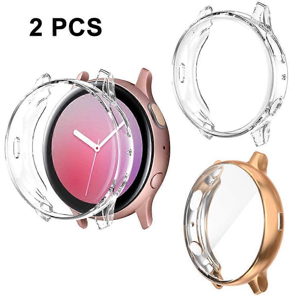 2pcs Compatible with Galaxy Watch Active2 Case 40mm,Screen Protector Cover