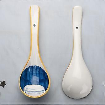 Aziatische Soeplepels Keramiek, 8,6 inch Grote Japanse Soeplepel Lange Handvat Grote Porseleinen Lepels (maanverlichte nacht) | NL Aziatische Soeplepels Keramiek, 8,6 inch Grote Japanse Soeplepel Lange Handvat Grote Porseleinen Lepels (maanverlichte nacht) | NL