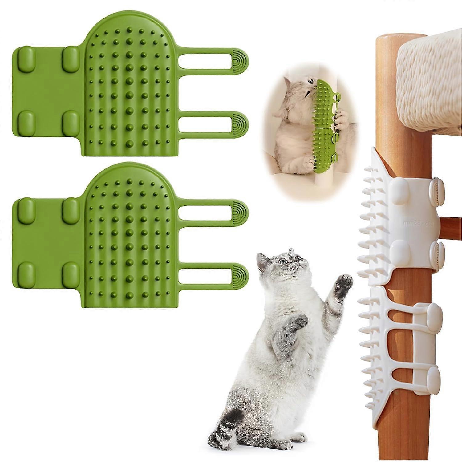 Pet scratching: cat corner brush, pet anti-itch tool, pet scratching comb, dog and cat back scratcher with 63 round comb teeth