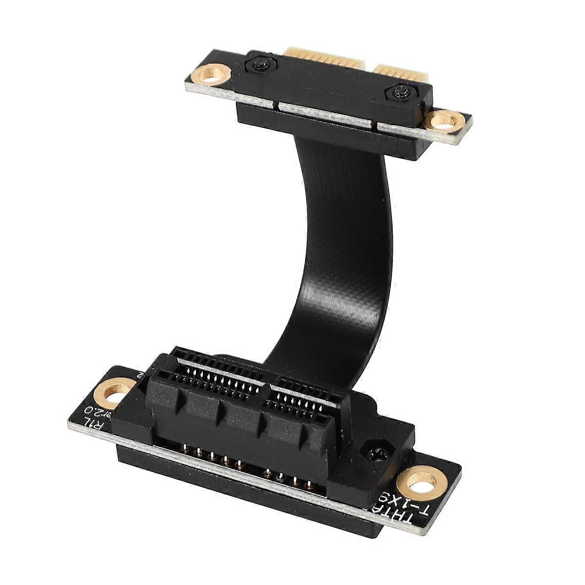 PCIE X1 ライザーケーブル デュアル 90 度直角 PCIe 3.0 X1 から X1 延長ケーブル 8Gbps PCI Express 1X ライザーカード - 5CM
