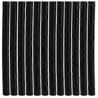 12Pcs peruca profissional extensão de cabelo Hot Melt cola adesivo varas de pentear ferramenta preta