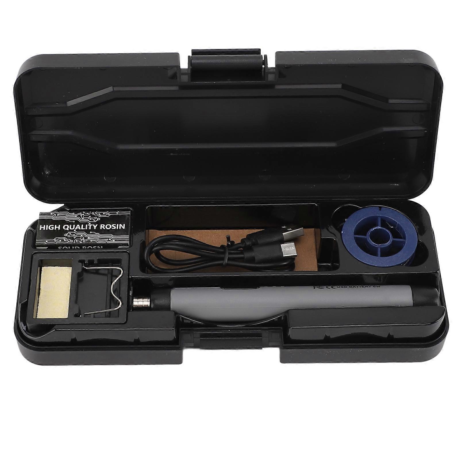 Soldering Iron Kit with Touch Sensor USB Charging and Anti Oxidation Tips for DIY Welding