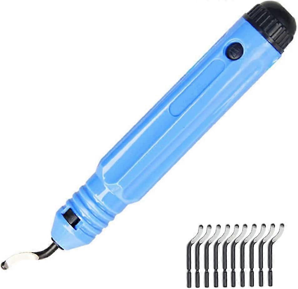 Deburring Tool Pipe Reamer 360 Degree Rotary Chamfer With 10 Pcs Replacement For Metal Plastic Tube,deburring Tools For Metal(1 Set)