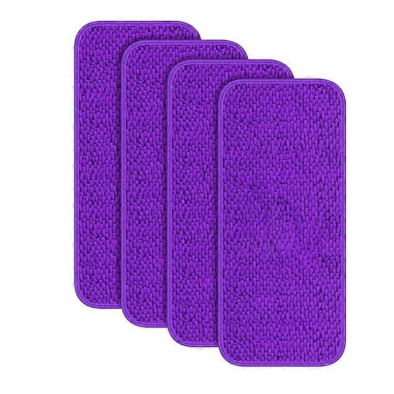 Reusable Power Mop Refill Pads for Power Mop Kit - Pads Refills for Floor Cleaning 4Pcs Purple