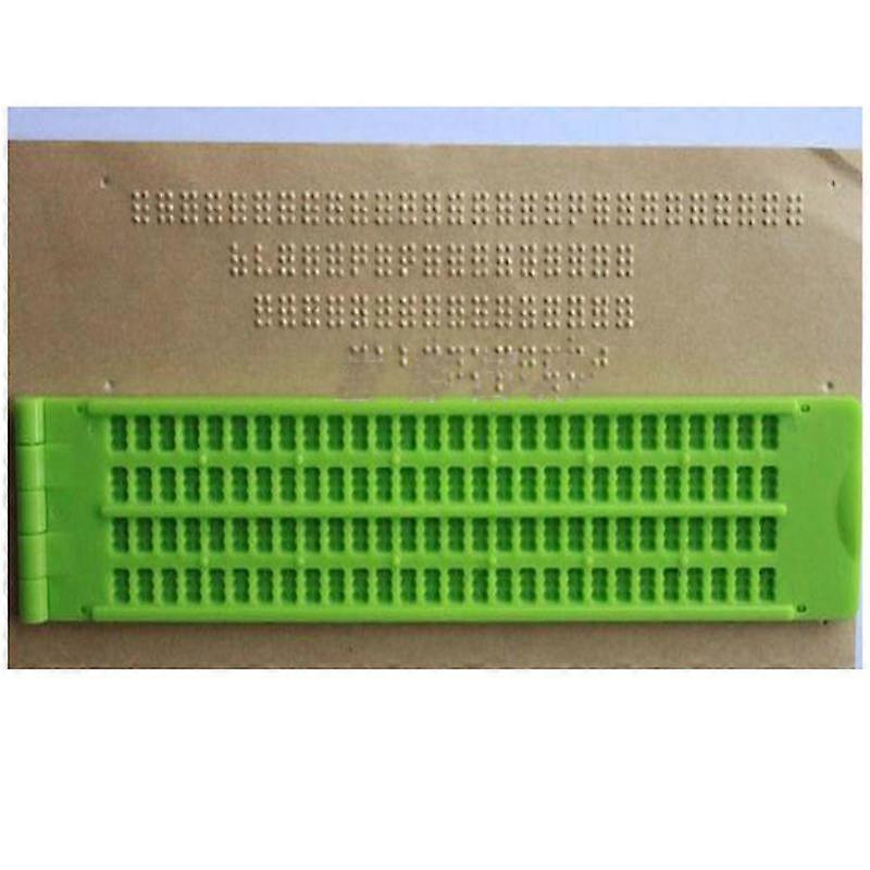 4 Lines 28 Cells Braille Writing Board with Stylus Braille Slate Portable Practice for the Blind Le