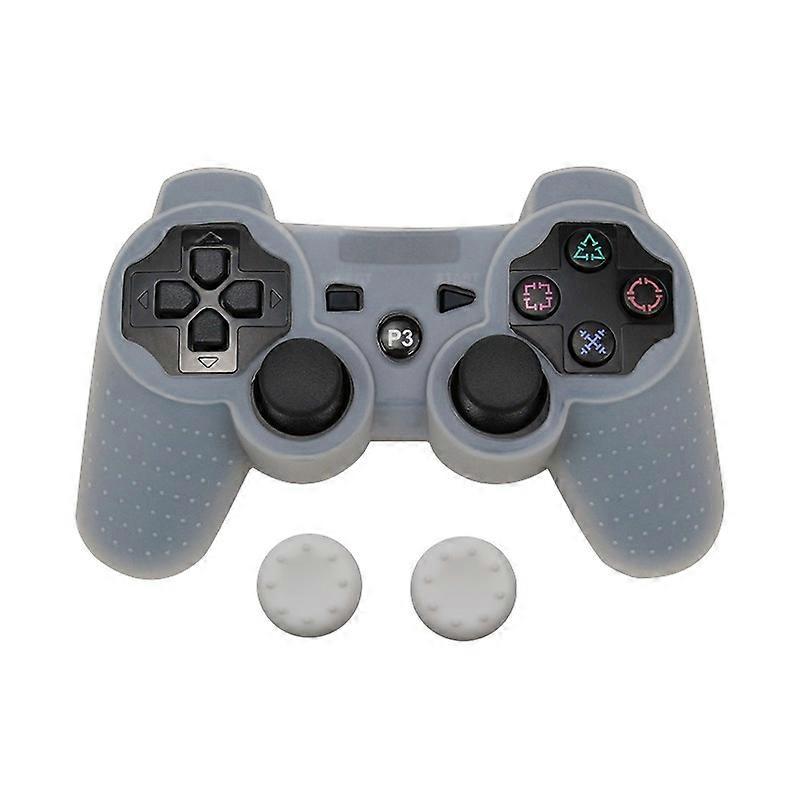 For PS3 Controller Gamepad Silicone Rubber Skin Case Protective Cover For Playstation 3 Joystick with 2 Thumb Grips Caps