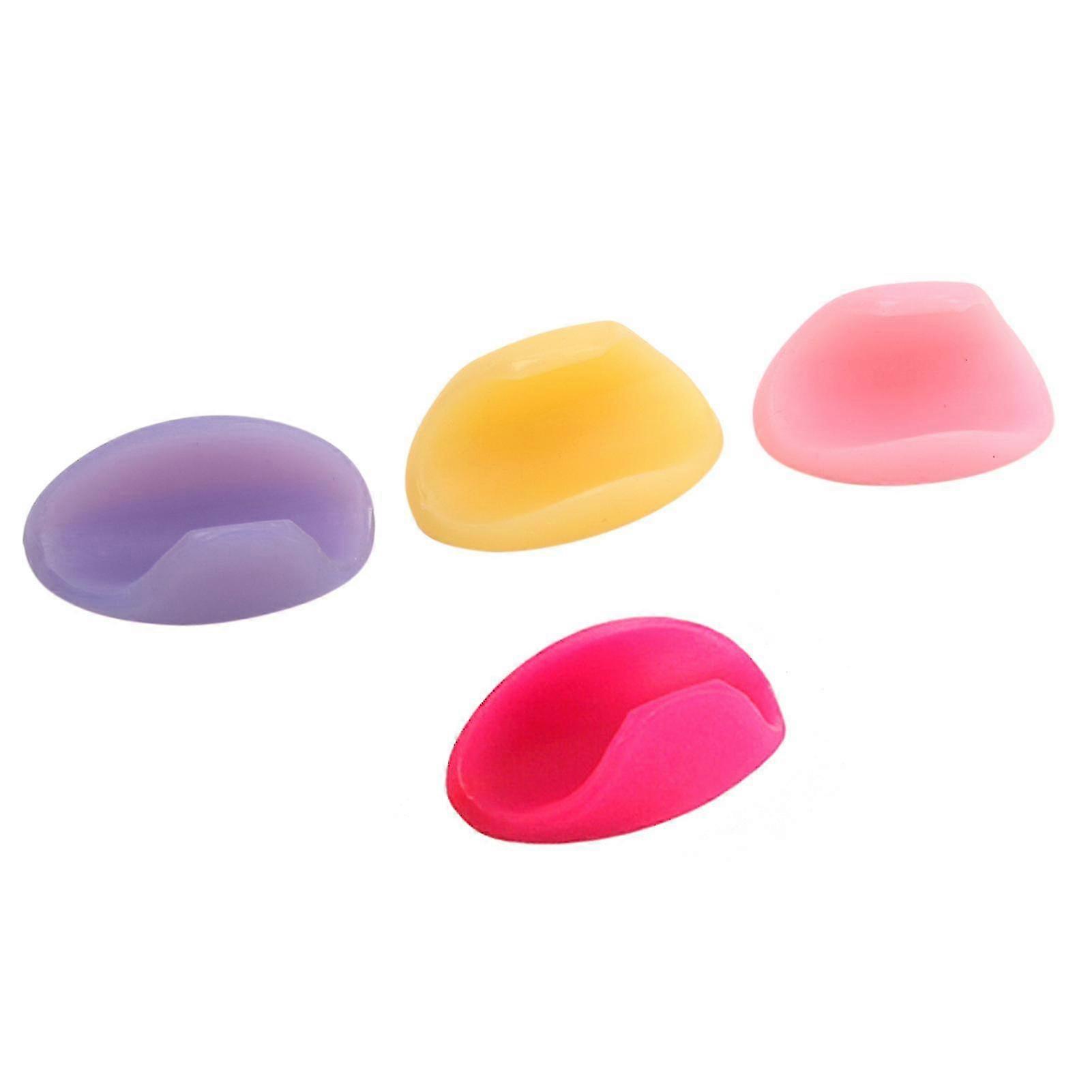 4pcs Flute Thumb Rest Cushion Silicone Finger Cover Flute Wind Instrument Accessories(random Color Delivery)