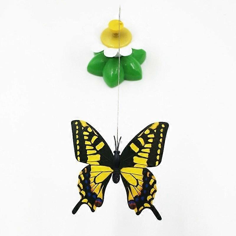 Pet Cat Kitten Play Toy Electric Rotating Butterfly Steel Wire Cat Teaser Toys