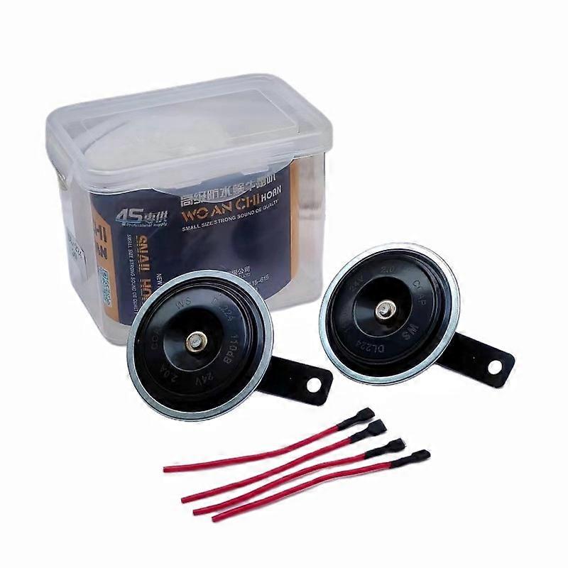 Automotive Motorcycle Universal Retrofit Basin Type Electric Horn 12V24V Dual Tone Super Sound High and Low Bass Waterproof Horn