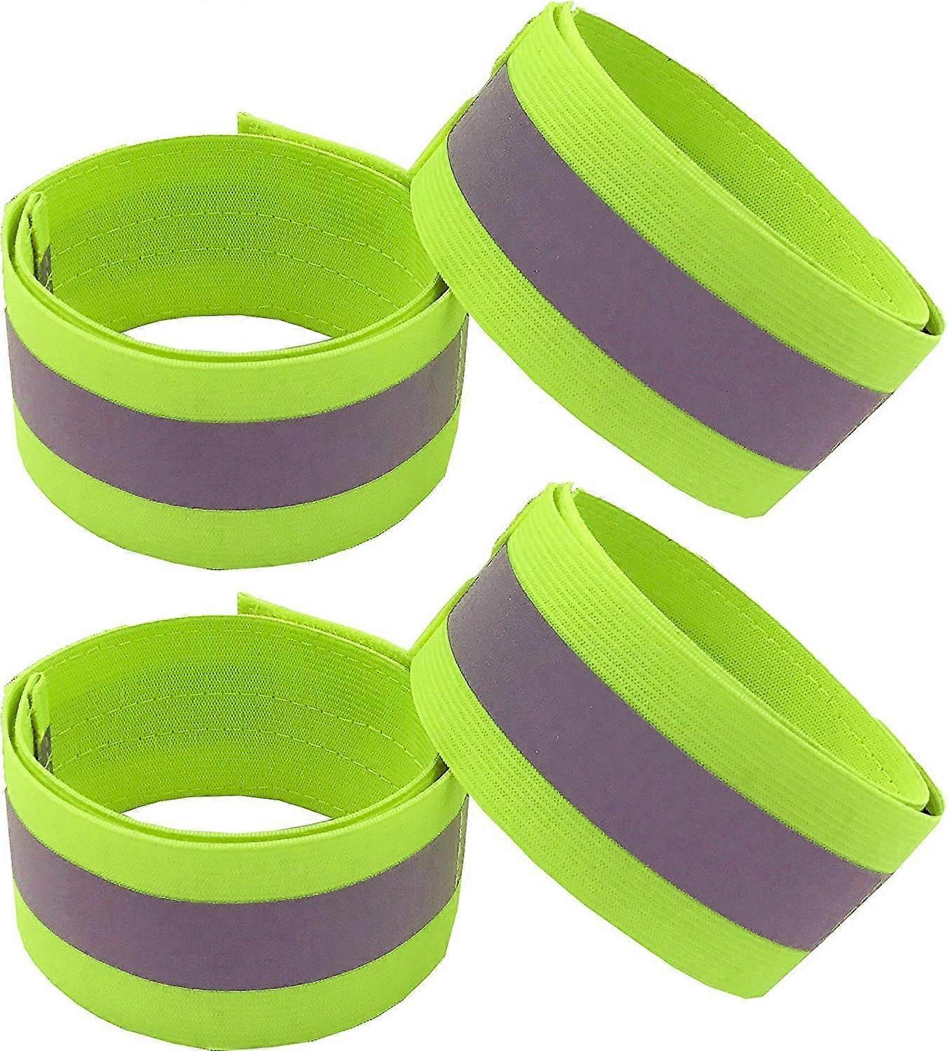 4*3.5cm Set 4 Reflective Tape Safety Armband - High Visibility Bike Running Child - Elastic Scratch