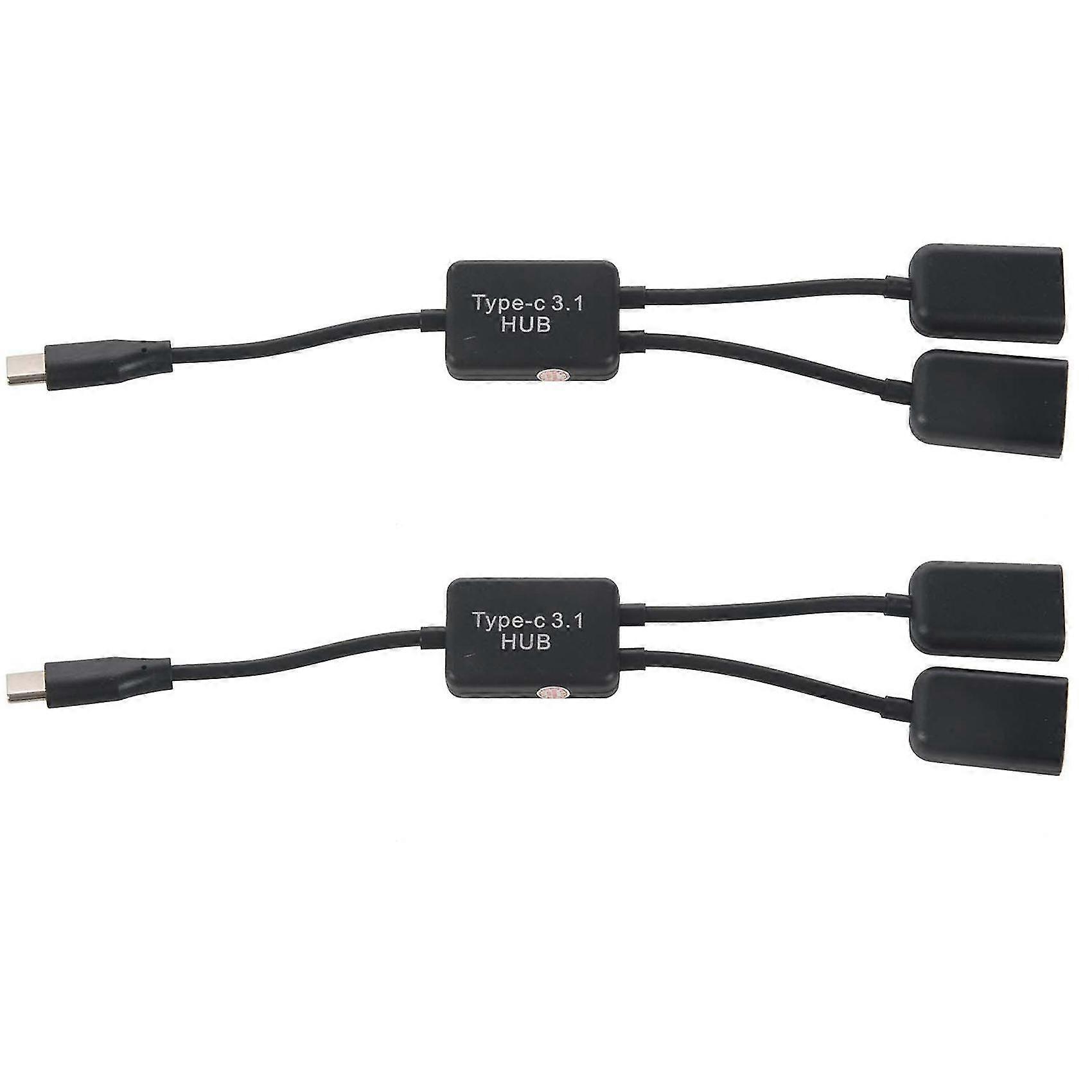 2x typ C otg USB 3.1 samec na duální 2.0 samice otg charge 2 port hub kabel y splitter