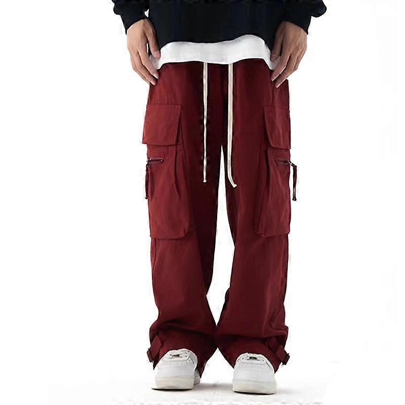 Men's Cargo Pants Cotton Drawstring Elastic Sweatpants