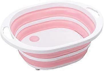 حوض استحمام الأليفة قابل للطي وقابل للتصريف حوض استحمام صغير للكلاب والقطط باللون الوردي