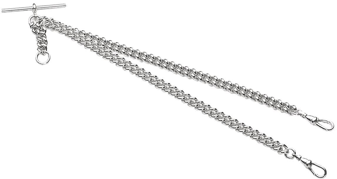 Woodford Sterling Silver Double Watch Albert - Silver