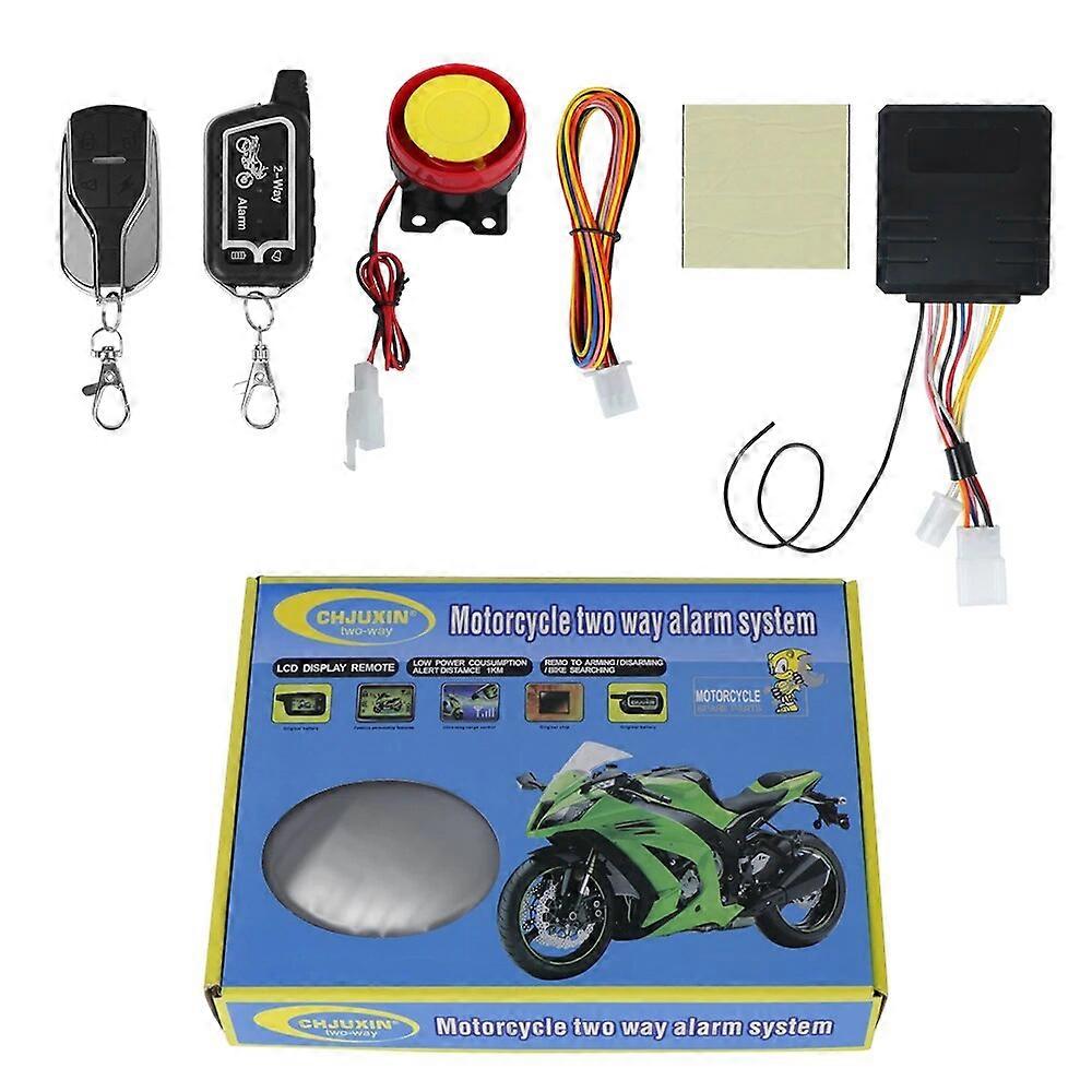Protezione antifurto 12V Telecomando universale per moto Sistema di allarme a 2 vie E-bike Scooter Sistema di sicurezza per moto