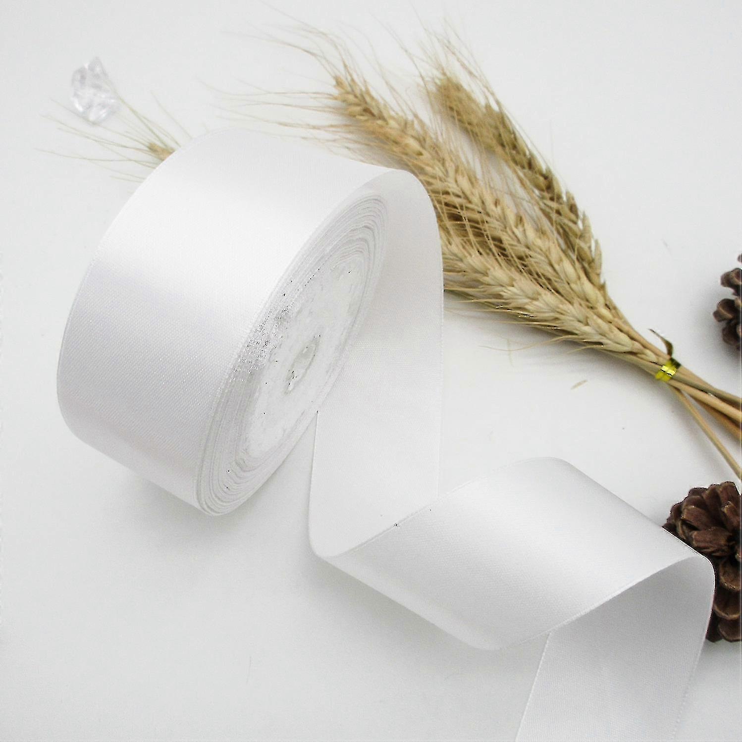 Ruban de satin en polyester simple face de 24 mètres, ruban de satin pour l’artisanat, cadeau, nœuds de cheveux, décoration de fête de mariage, fabrication d’arcs et autres projets (5pcs)