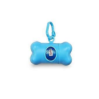 Pet Dog Bags Dispenser Bone Type Case For Pet Waste Bags Products For Dogs Pet Light blue