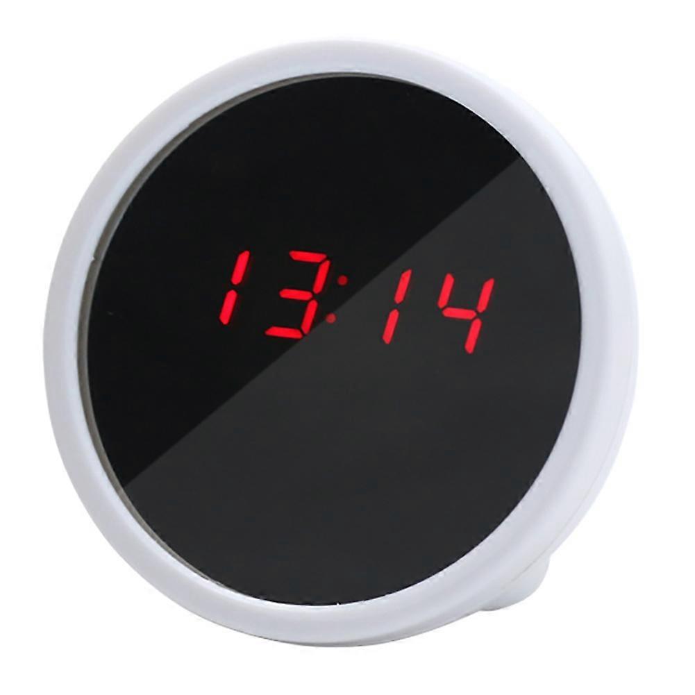 Mini Desktop Digital Clock LED Display Mirror Electronic Noiseless Table Alarm JIKAIX