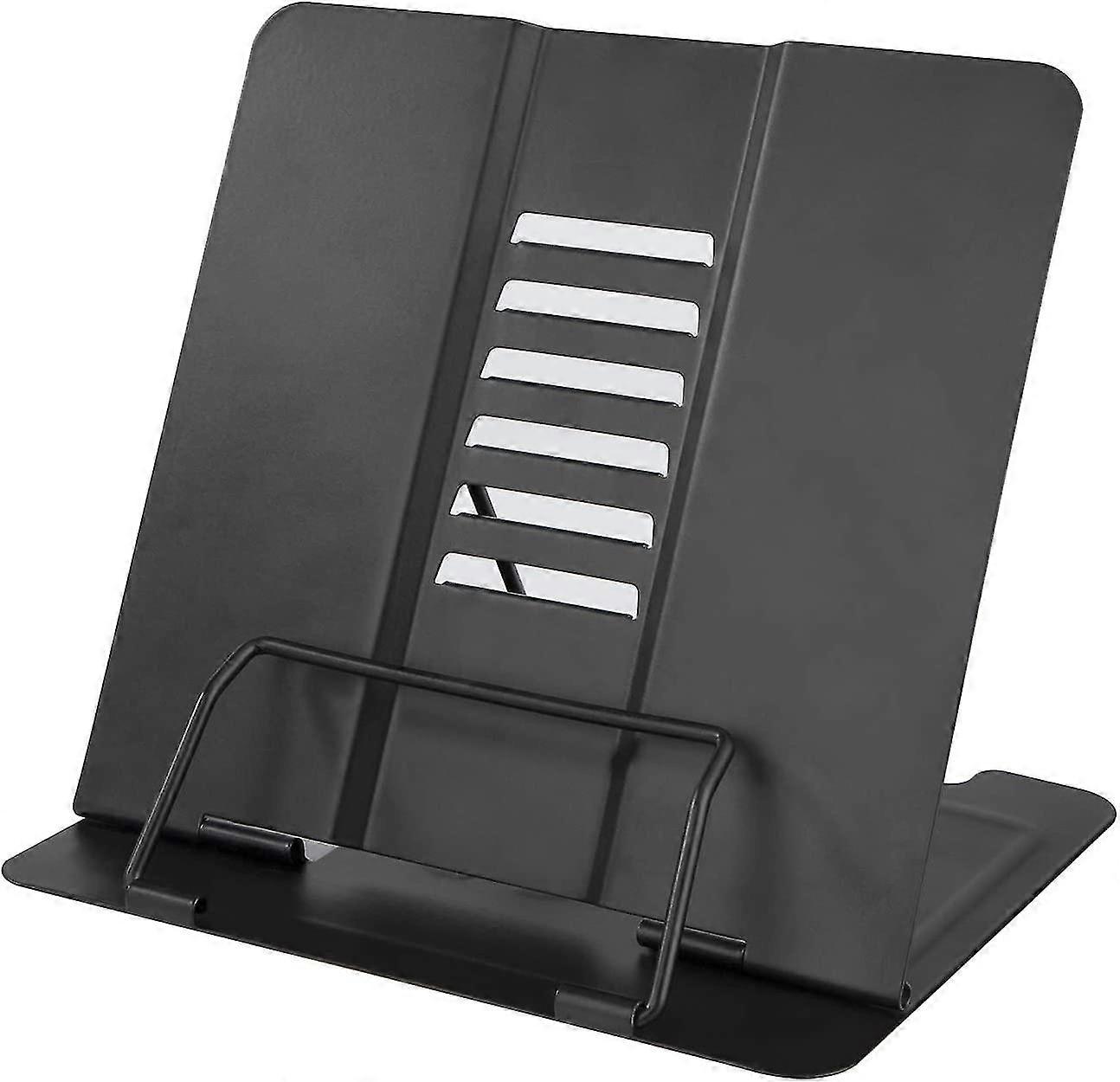 Book Stand, Cookbook Reading Rest Holder With 6 Adjustable Angles , Sturdy Metal Display Racks