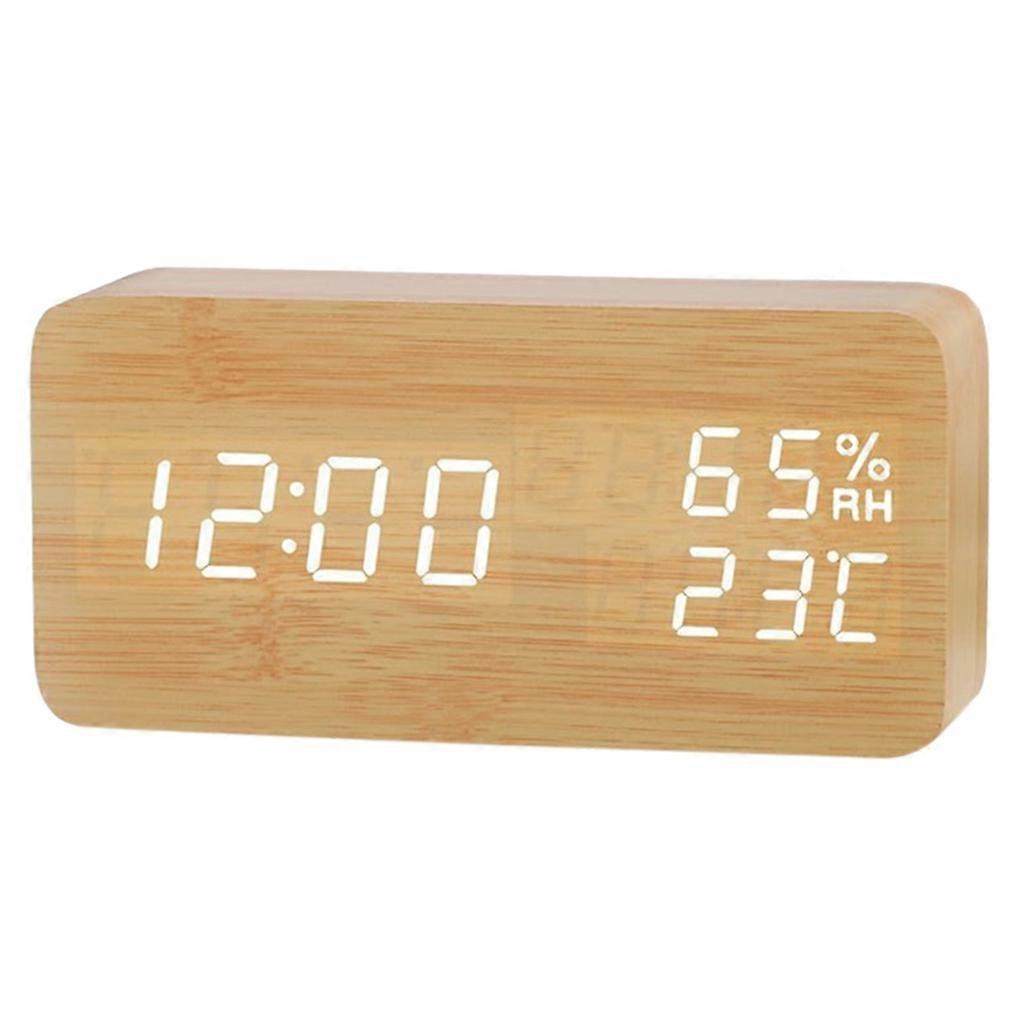 Alarm Clock in Wood Digital Alarm Clock Multifunction Exquisite Production