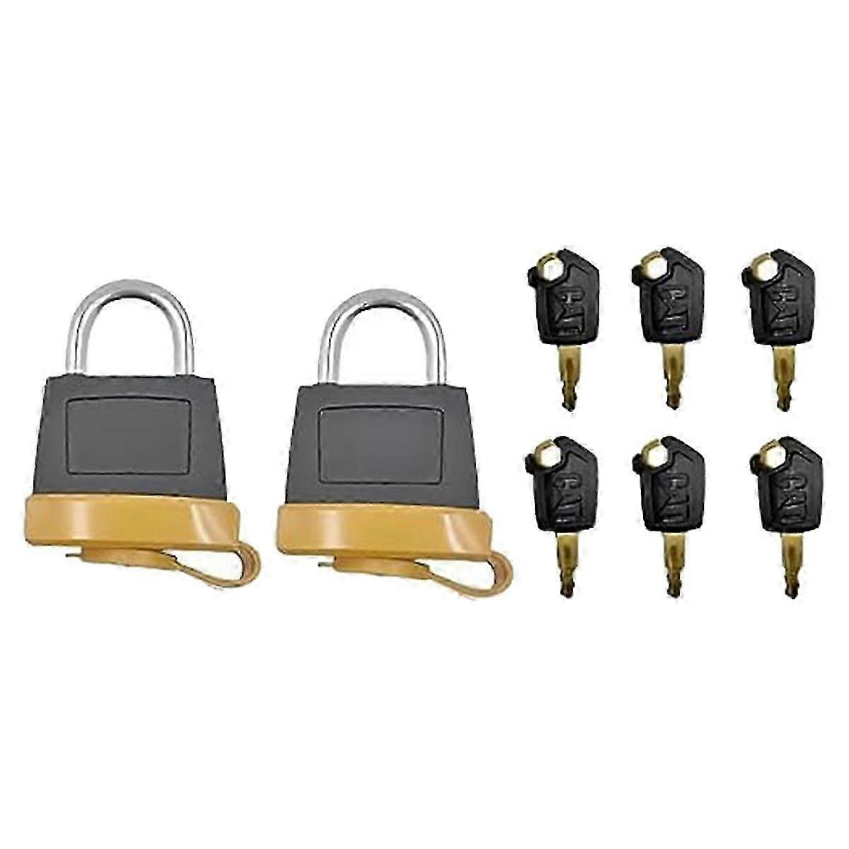 2Set 246-2641 Padlock with 6Pcs 5P8500 Iginition Keys for 20103300 2849039 7X7700 1428828