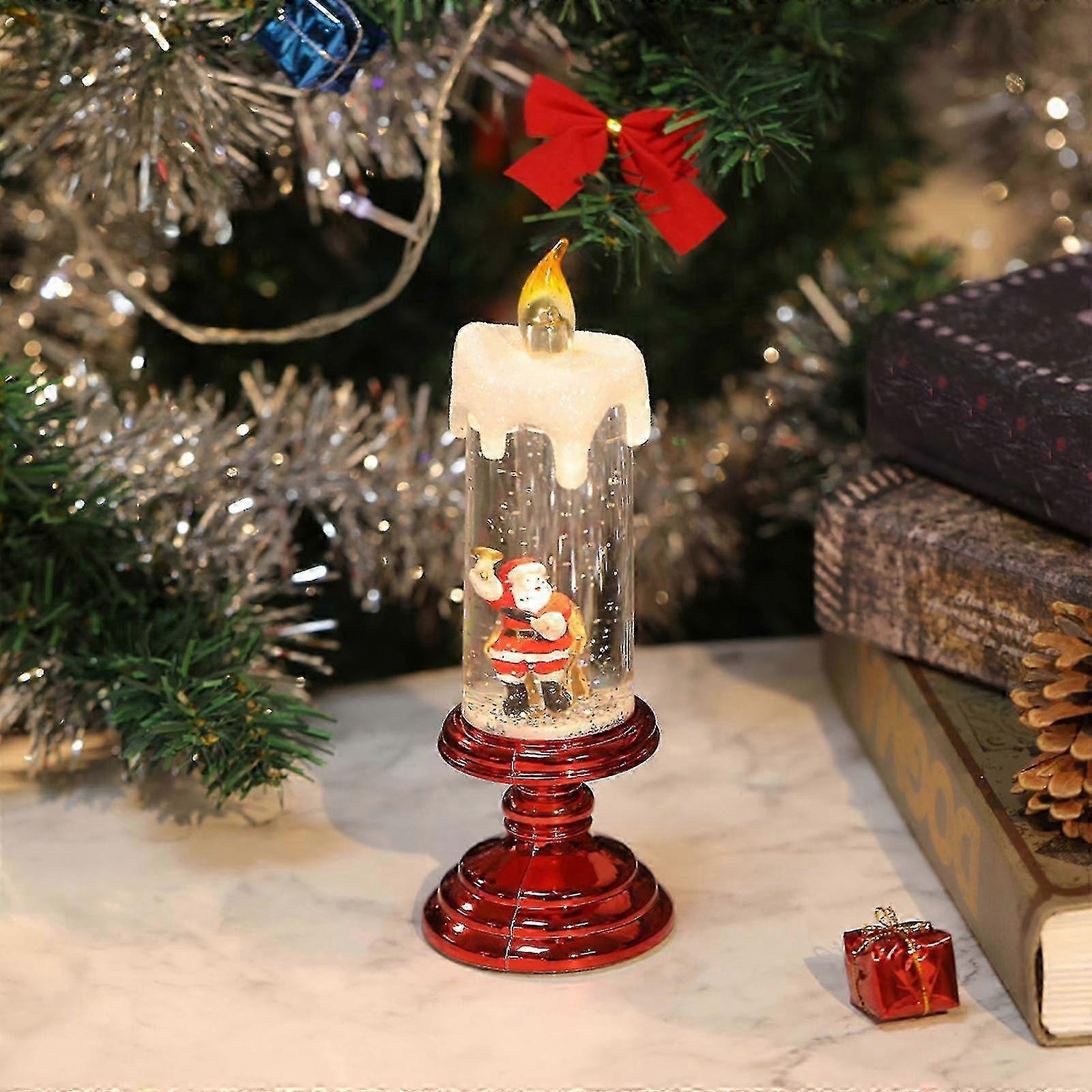 Flameless LED Candle for Christmas Decorations, Waterproof, Flickering