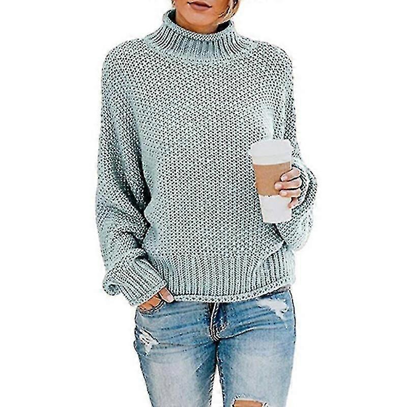 Femme Tricot Pull Manches Longues Décontracté Oversize