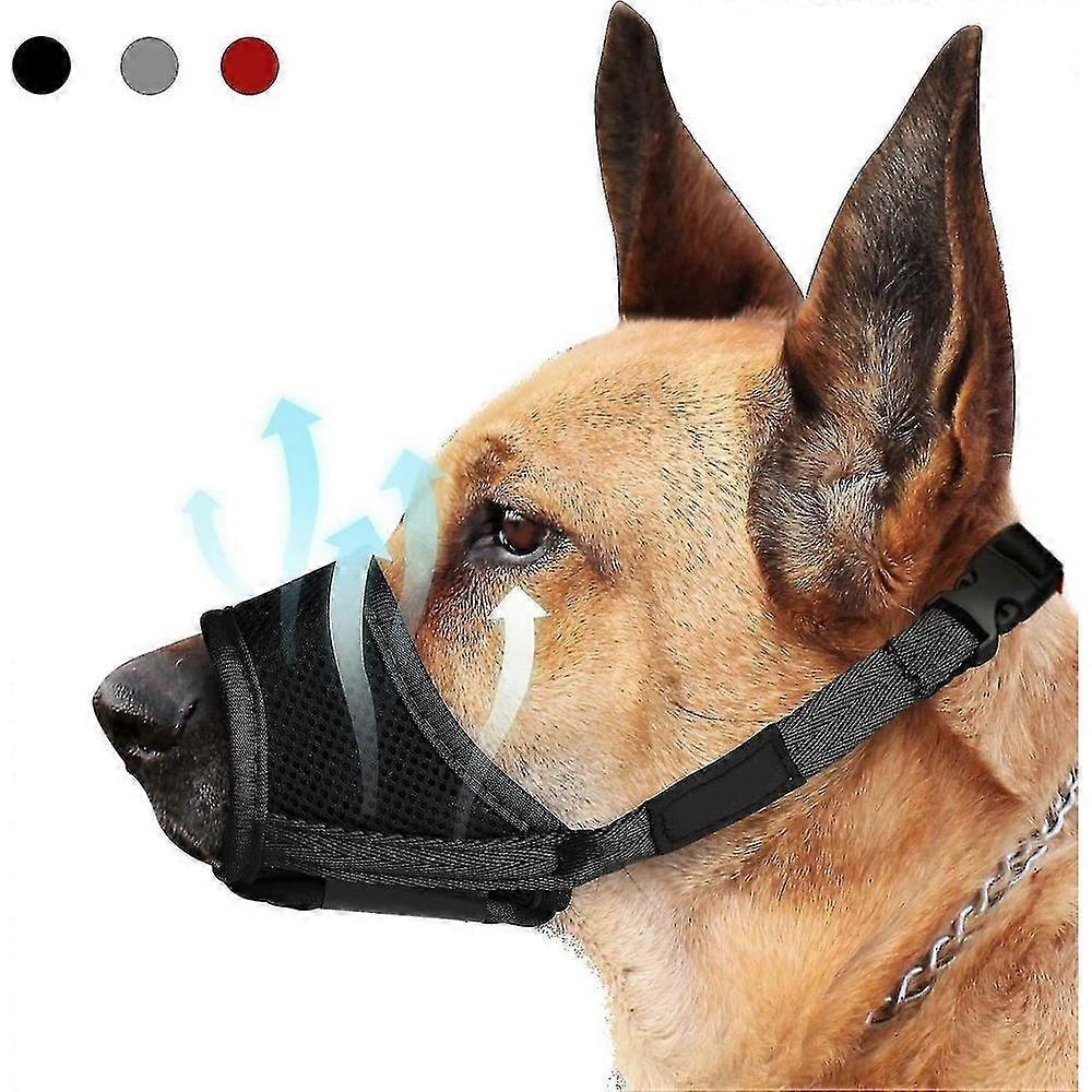 Dog Muzzle, Soft Nylon Anti-dropping Muzzle, Air Mesh Breathable Drinkable Dog Muzzle With Adjustable Loop