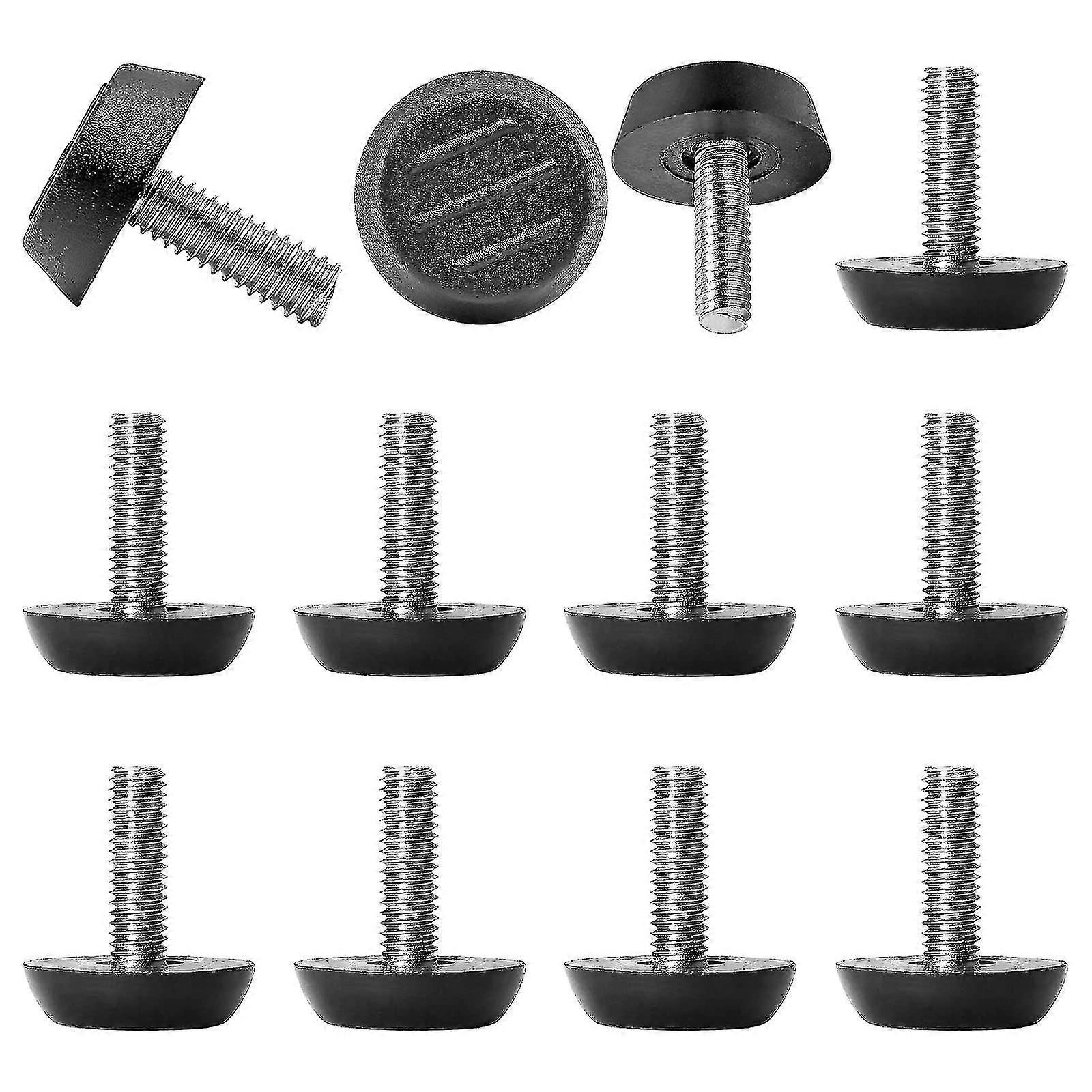 30 قطعة 1/4 برغي في أدوات تسوية قابلة للتعديل للأثاث الملولبة ، M6 تسوية أقدام أثاث الفناء انزلاق التسوية قدم