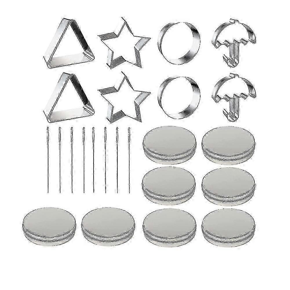 24 pcs squid cookie cutter game set, with tin box  needle