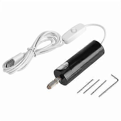Micro Mini Hand Drill w/3 Bits Small Electric Drill Tool Set Portable USB Power