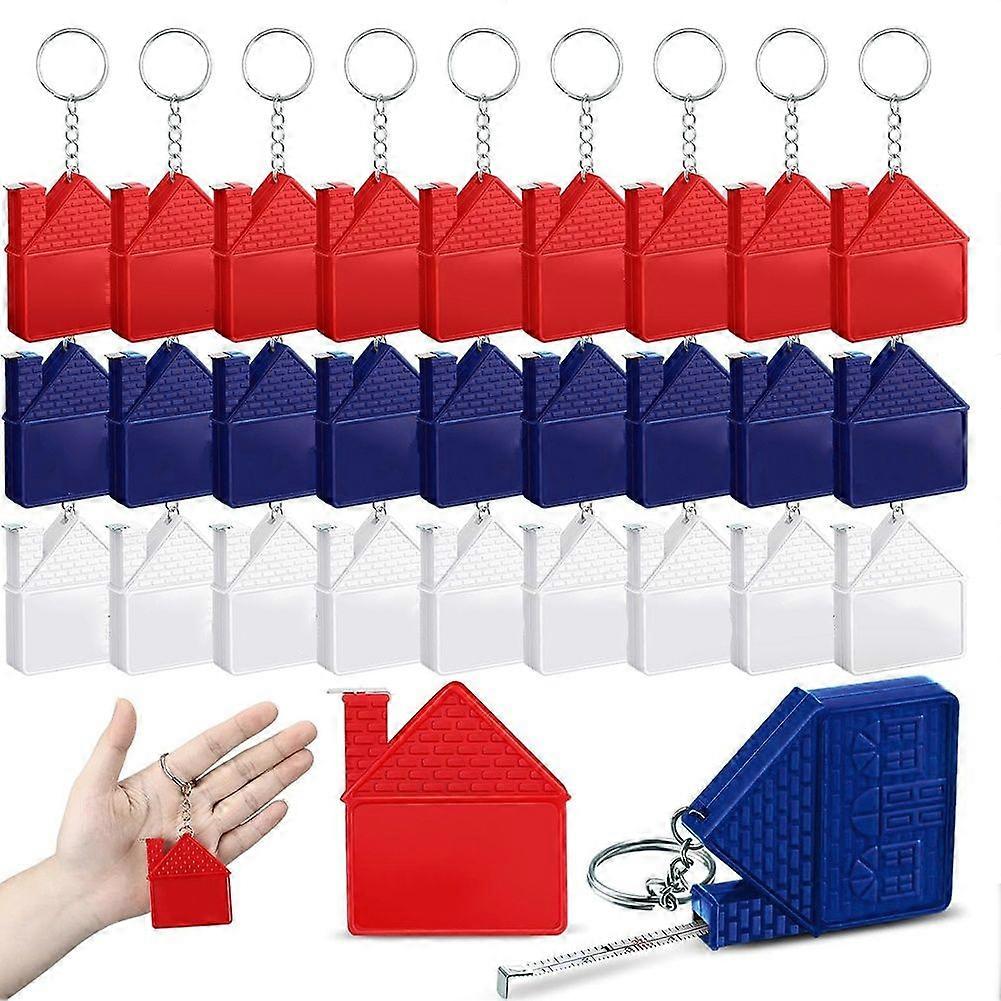 30 Pcs House Shape Tape Measure Keychains 1m/3ft Real Estate New House Gifts Closing Gifts for Home