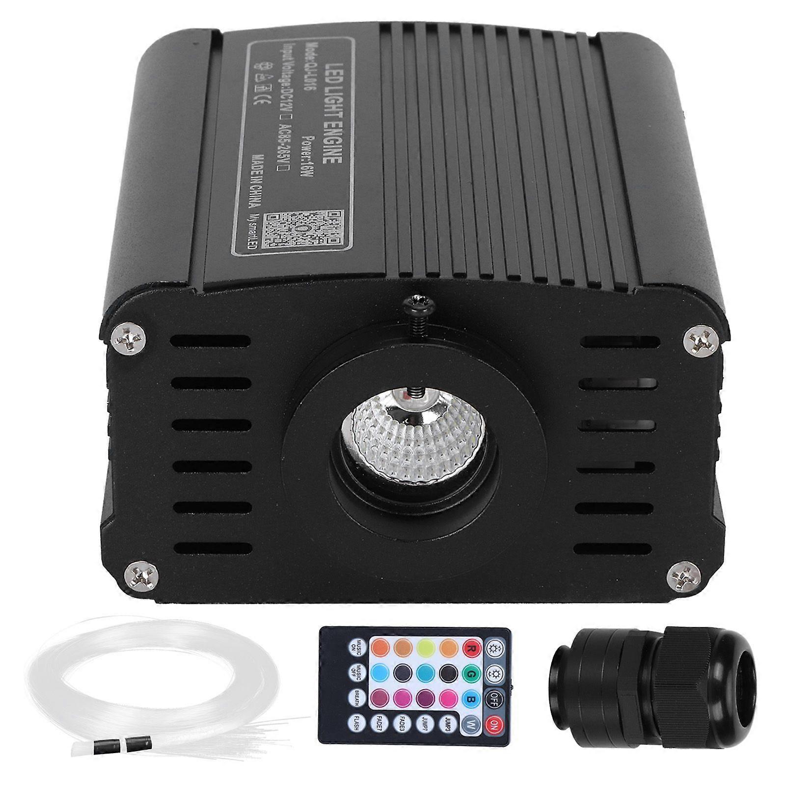 16W Glasfaser-Licht RGBW-LED-Deckenleuchten-Kit APP-Steuerung mit 2 m Glasfaserkabel