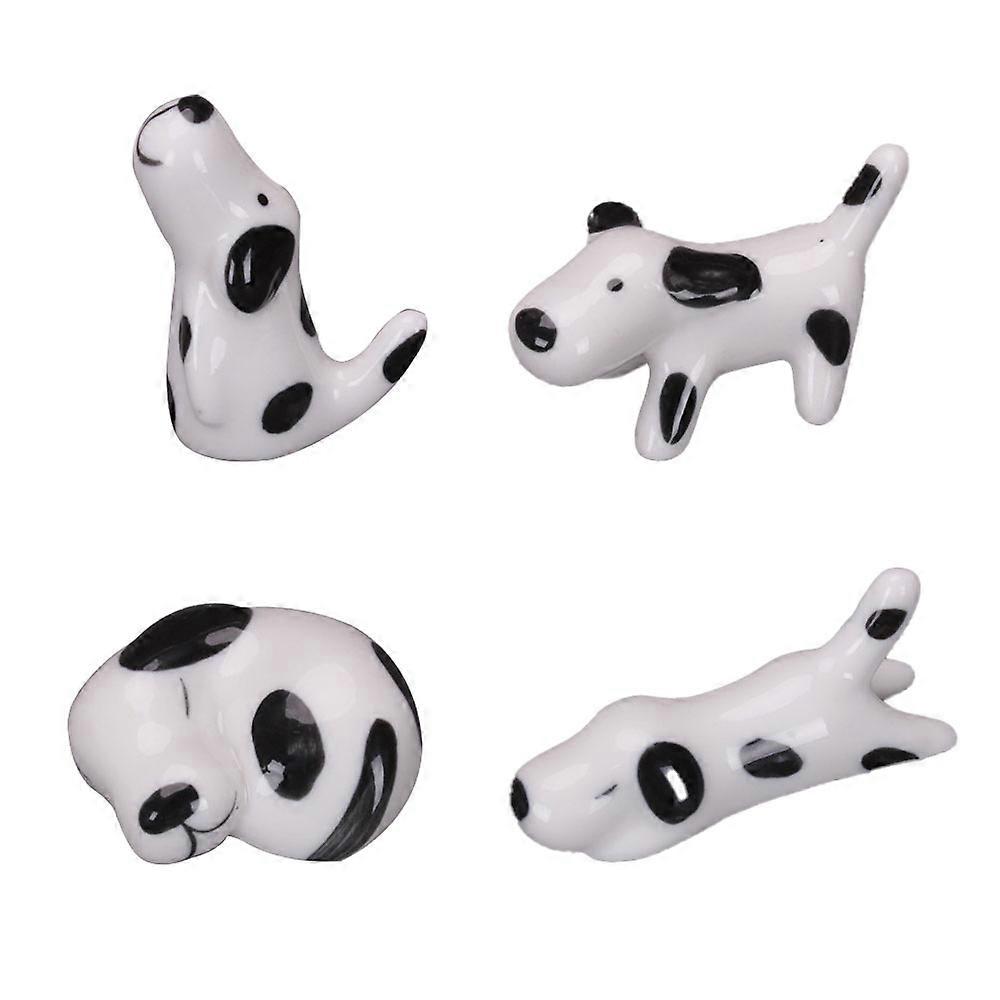 4-pack puppy ceramic chopstick holder, creative ornaments