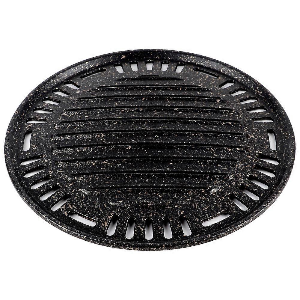 Round Roasting Pan Nonstick BBQ Grill Pan Roasting Disk Camping Picnic Tool