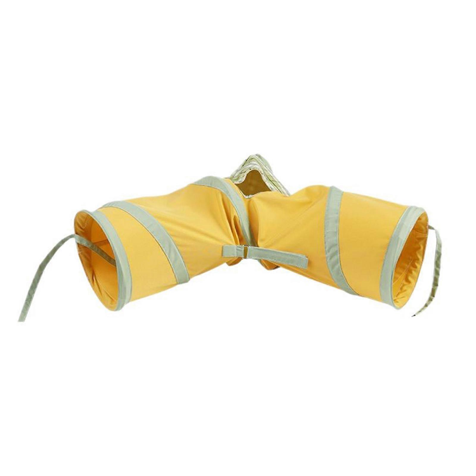 Gerbil Tunnel Cave House Soft Bed Large Cave Tunnel Suitable for Soft Tunnel for Hamster Cage Mouse Acessories yellow