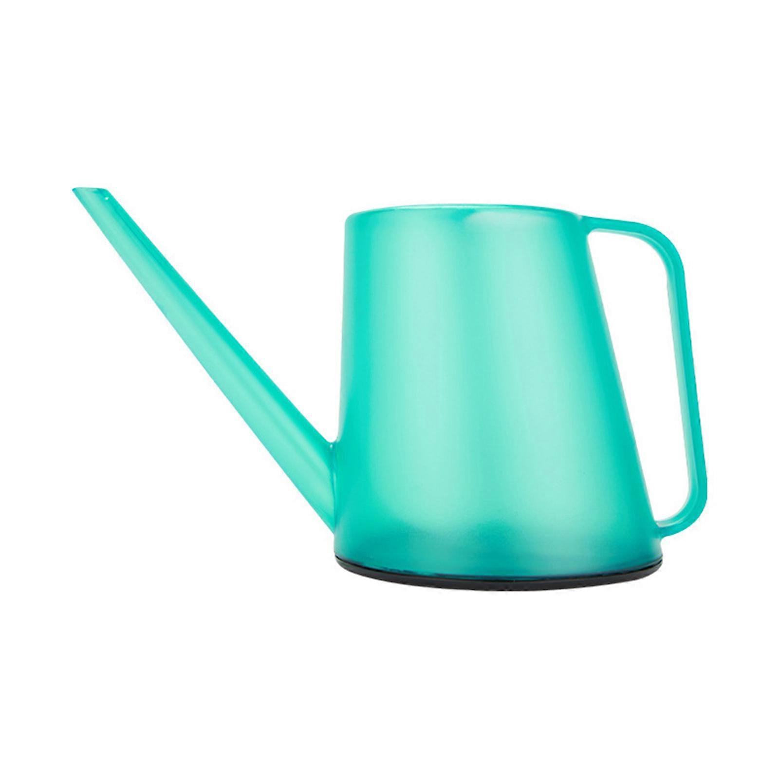 Frosted Flower Watering Jug with Handle Large Capacity 1.8L Long Mouth Kettle for Indoor Outdoor Garden Bonsai Vegetable Gardening Tool Green