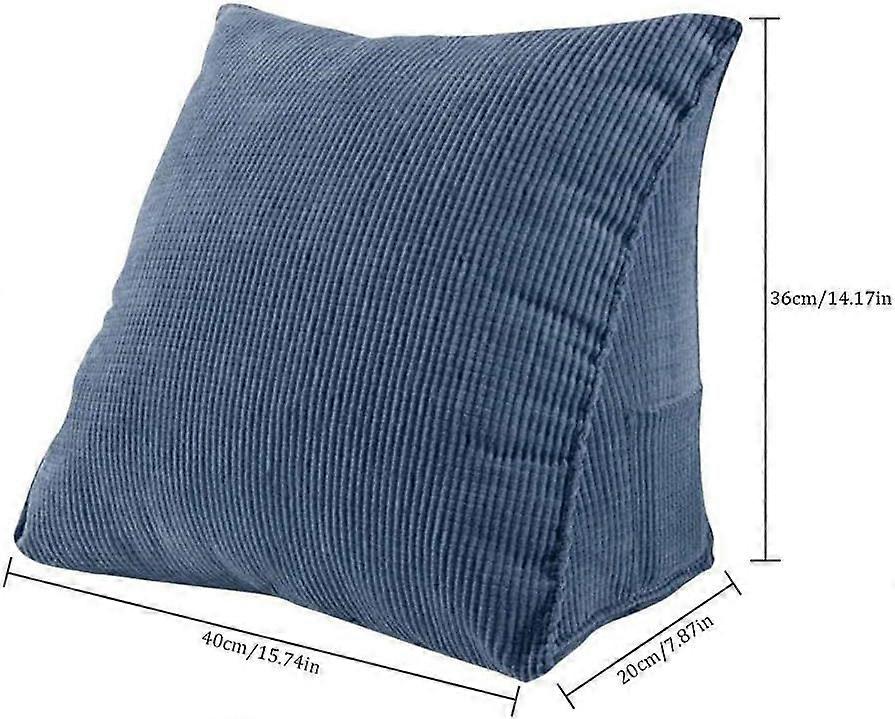 وسادة إسفين مثلث ، قراءة مسند الظهر وسادة سرير مسند الظهر وسادة مسند الظهر للسرير أريكة مسند ظهر قراءة كرسي مكتب الراحة (15.75 14.17 