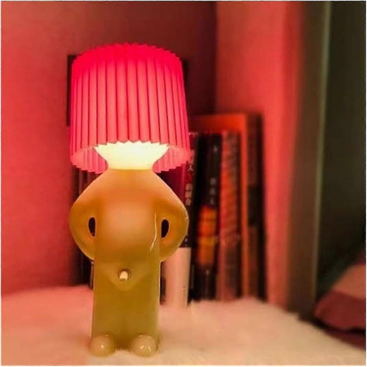A Little Shy Man Table Lamp Naughty Little Boy Desk Lamp Funny Bedside Night Light With Unique On/off Switch, Novelty Home Decor