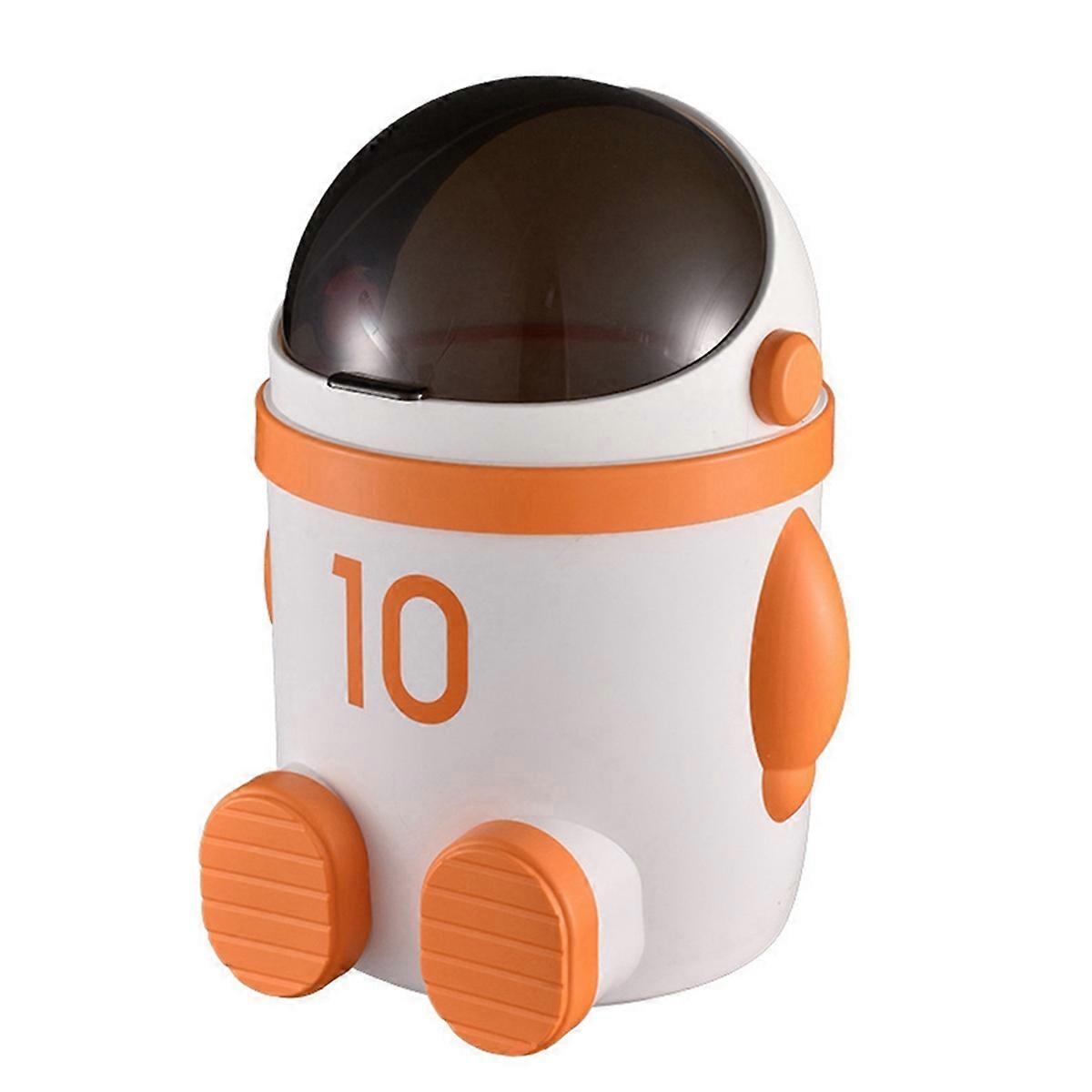 Lata de Lixo Grande com Tema de Astronauta e Capacidade de Tampa, Ideal para Sala de Estar e Quarto, Ora