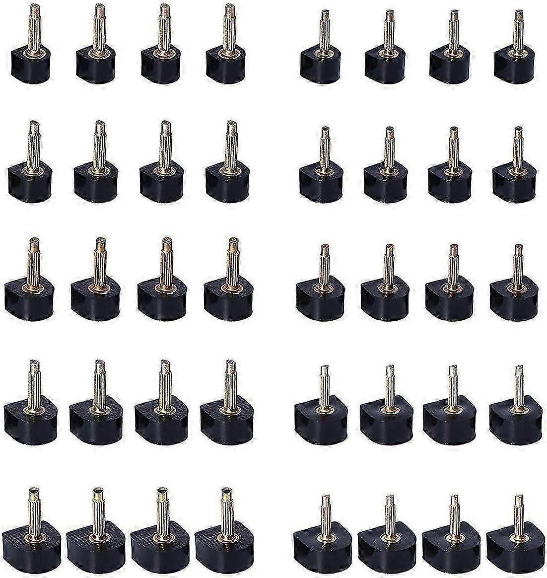 20 Pairs Heel Plates Heel Tips Replacement Heel, 8, 9, 10, 11 and 12 mm, U-shaped, Black by