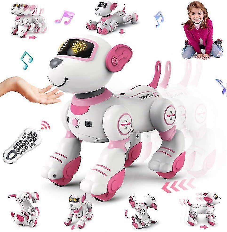 Remote Control Robot Dog Toy for Kids - Interactive Touch & Follow 17 Functions Robot Dog, Programmable Smart Walking Puppy Intelligent Dancing Dog Ro