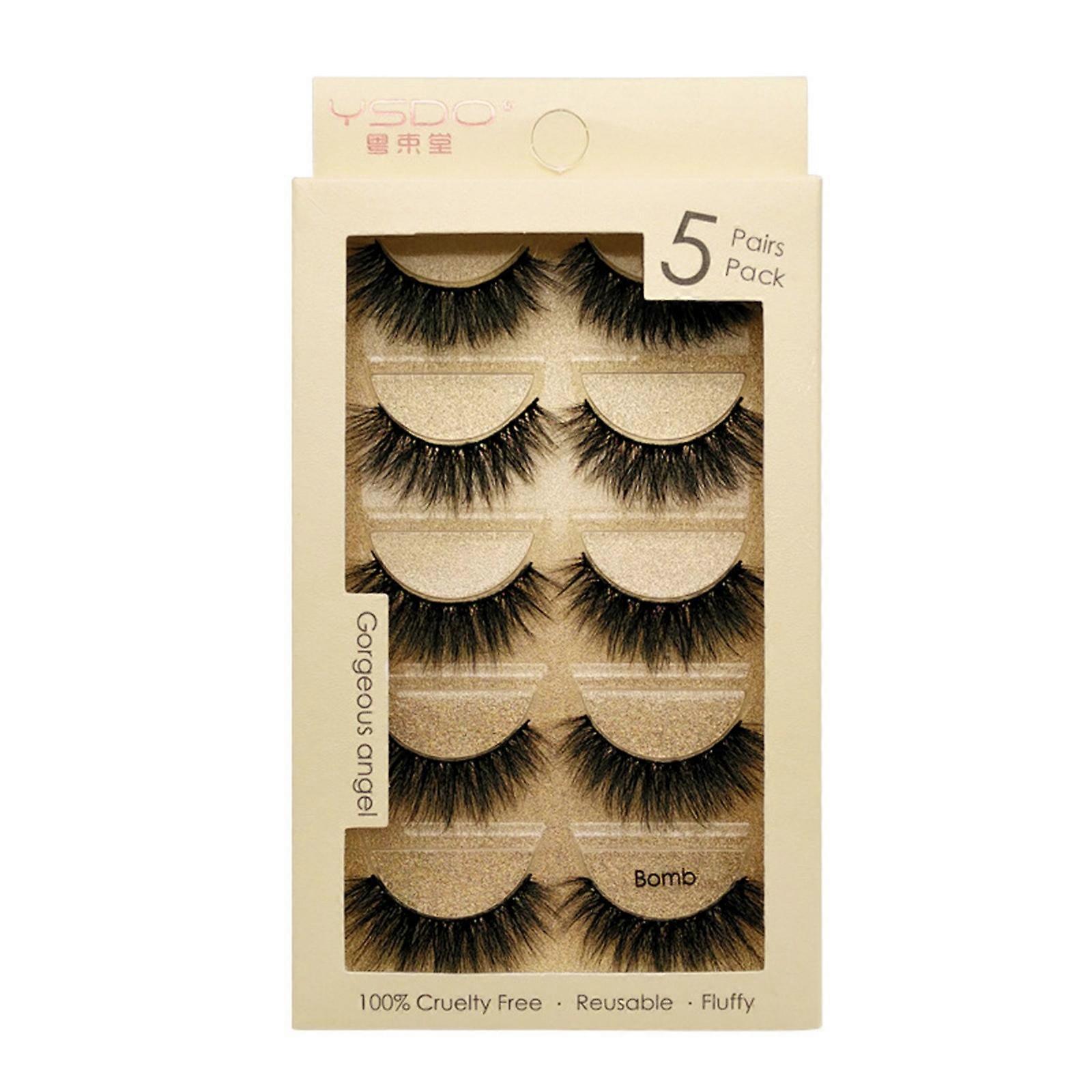 Mink Soft False Eyelashes Natural Long And Slim Eyelashes Styles WU6945