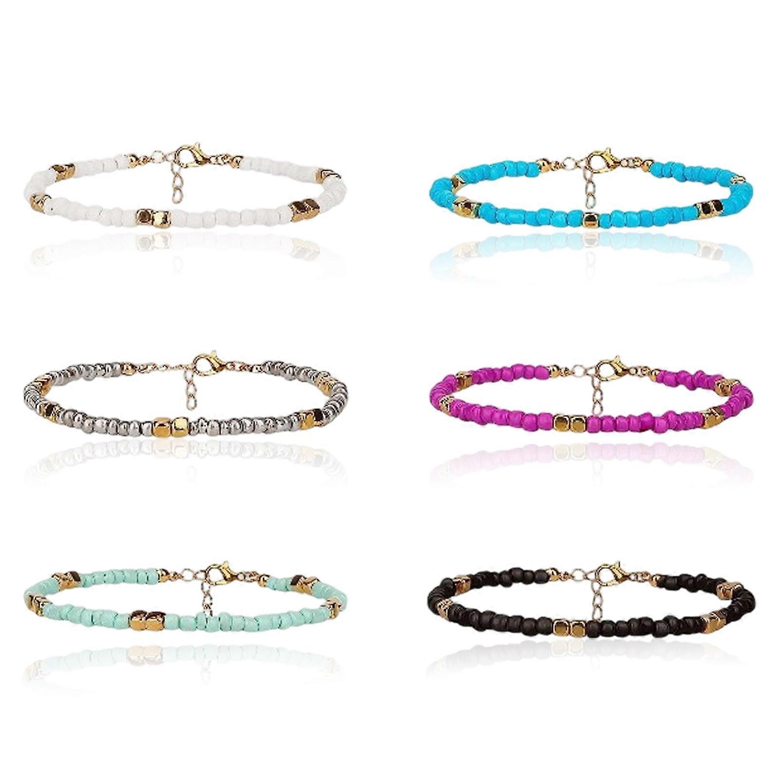 Boho Anklets Bracelet, Handmade Beaded Anklets