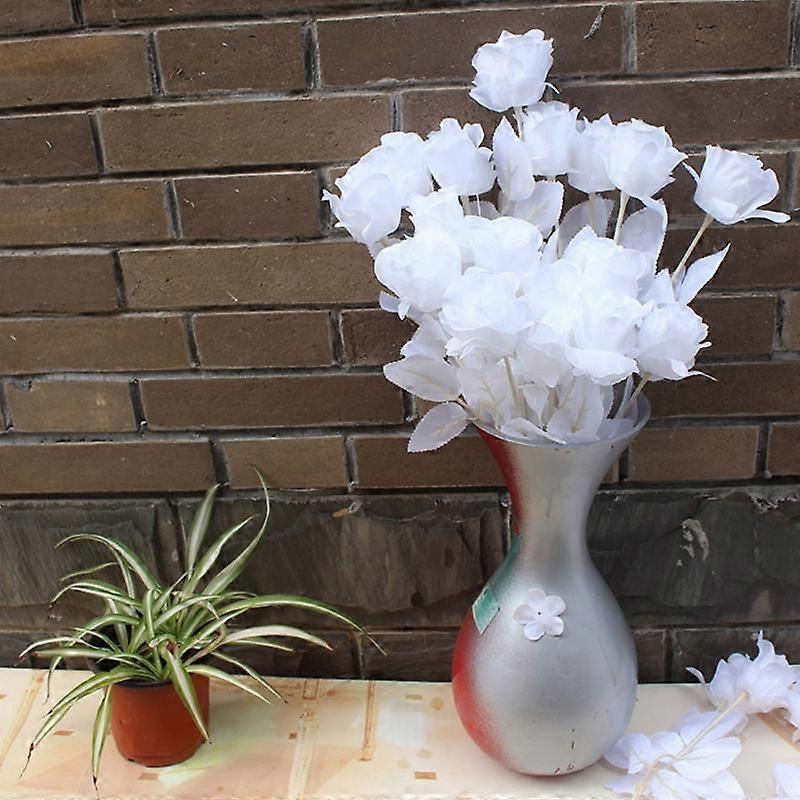 1PC Home Living Room Silk Black Rose Simulated Rose Artificial Flower Head Bouquet Gothic