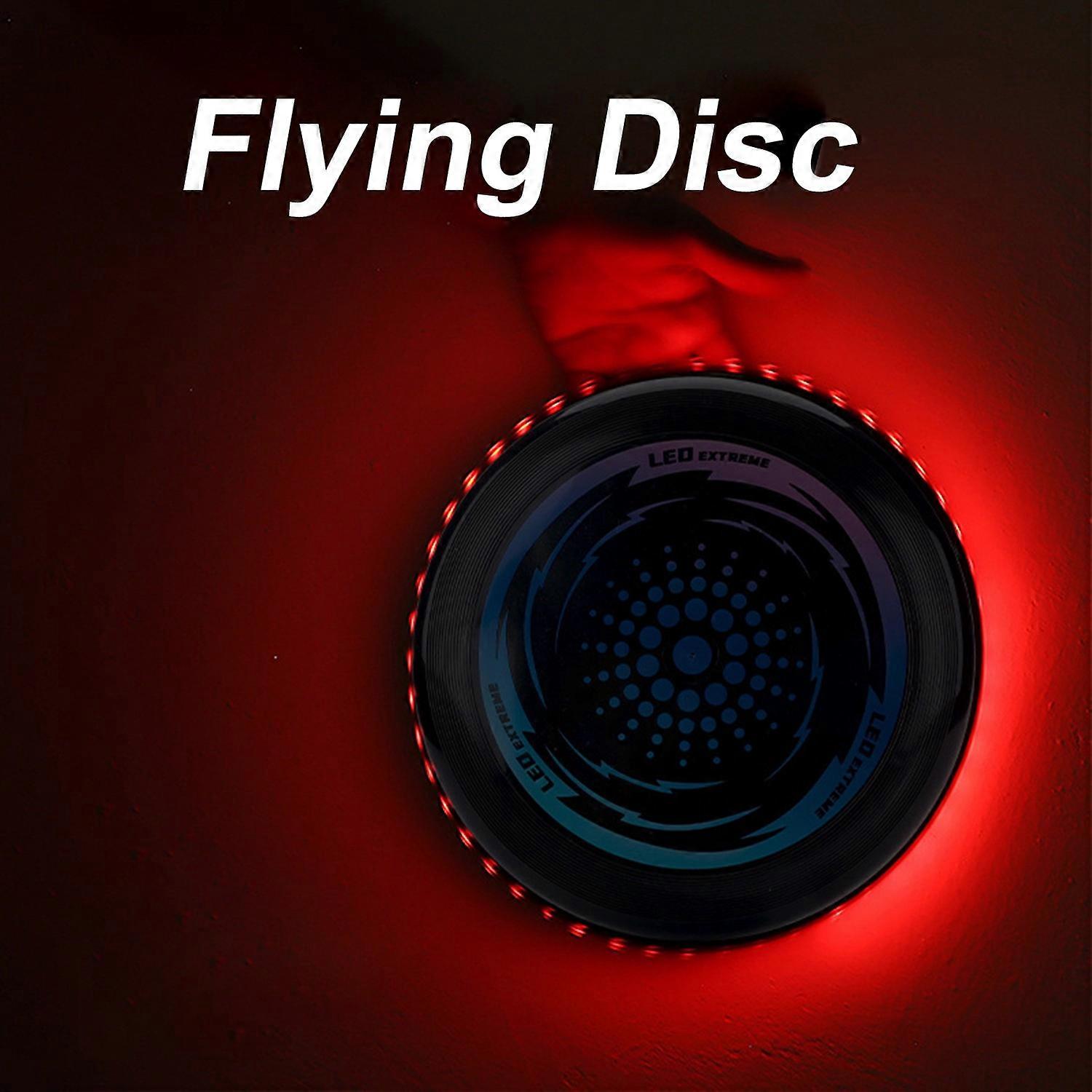 Adult Outdoor Sports Flying Disc LED Light-up Flying Disc Toy Luminous Flying Saucer with 49 LED Bea