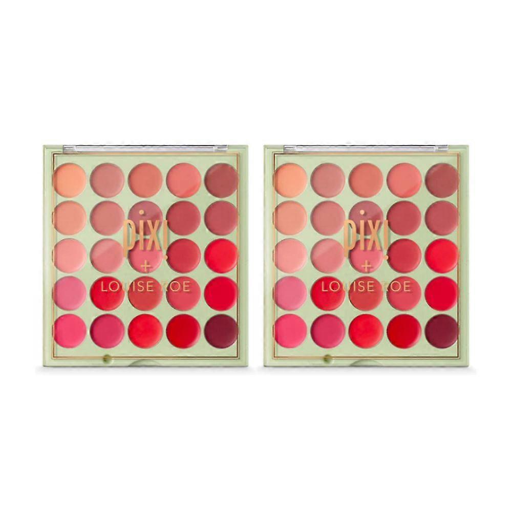 2 x Pixi + Louise Roe Cream Rouge Palette Cream Colour Palette - 25x リップシェード 16g